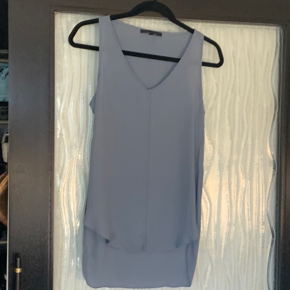 Dusty blue high -low top